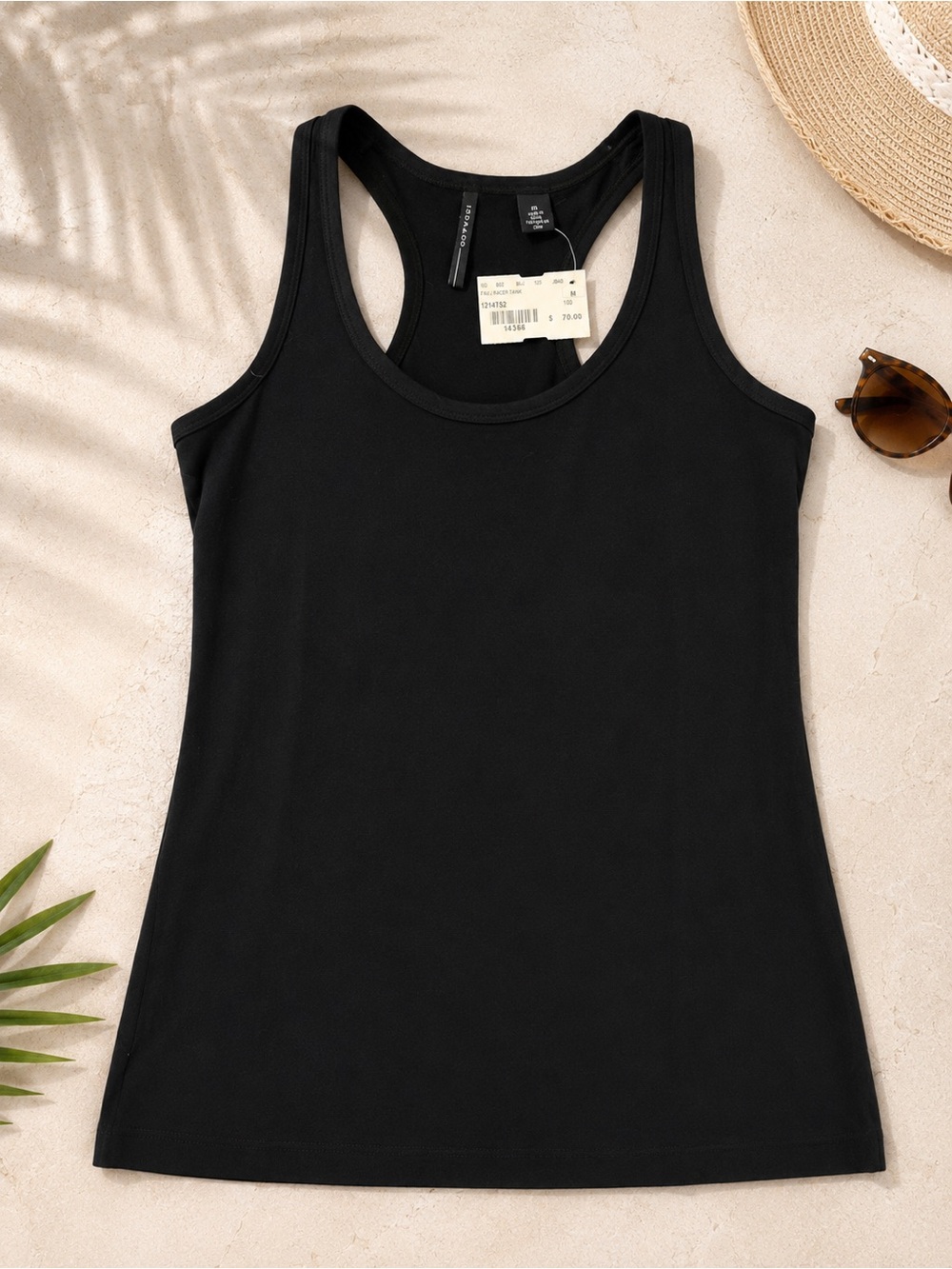 ISDA & Co Black Racerback Tank Top NWT
